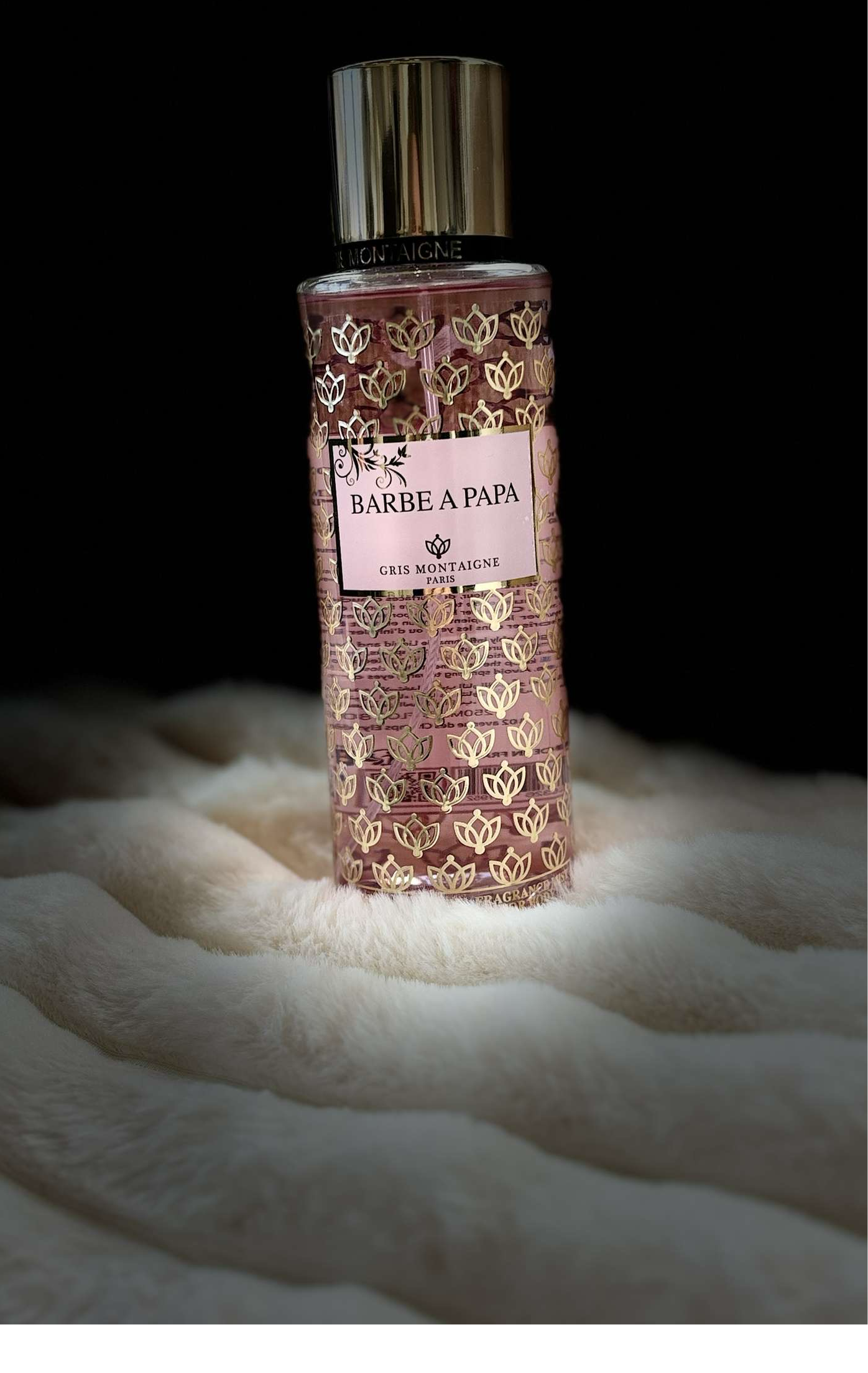 Brume corporelle et cheveux -gris Montaigne -barbe à papa